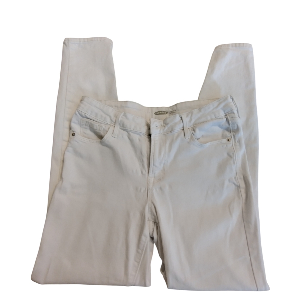 💚 Old Navy White Denim Rockstar Jeans 2/$10